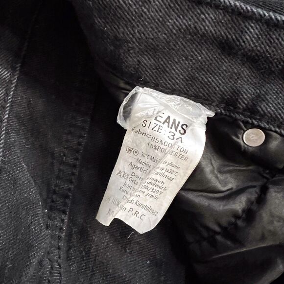 Denim Tears The White Wreath Black Jeans 34"x31" Button Fly Cotton Poly Blend - Picture 5 of 7